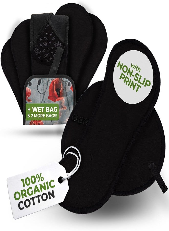 Natissy Non-Slip Reusable Incontinence Pads for Bladder Control (L+XL; 6-Pack); High Temp Washable Organic Cotton Cloth Pads with Quick Absorption & Odor Control; Soft & Non-Irritating for Sensitive Skin - Image 1